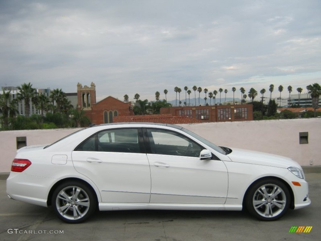 2013 E 350 Sedan - Polar White / Almond photo #3