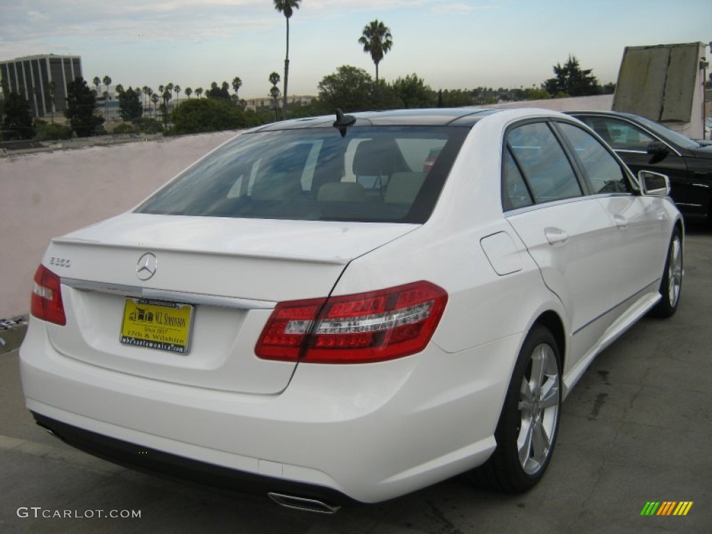 2013 E 350 Sedan - Polar White / Almond photo #4