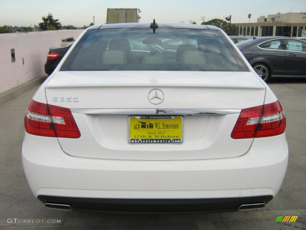 2013 E 350 Sedan - Polar White / Almond photo #5