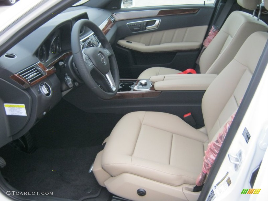 2013 E 350 Sedan - Polar White / Almond photo #7