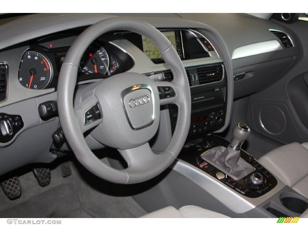 2011 Audi A4 2.0T quattro Sedan Light Gray Dashboard Photo #70419727