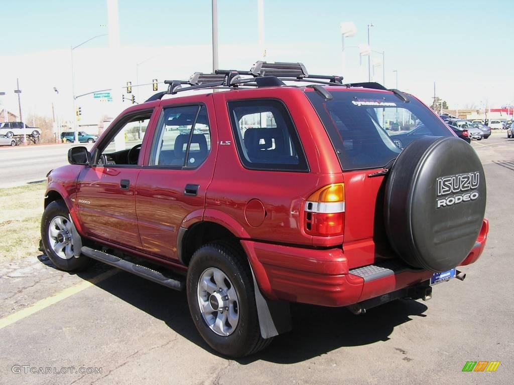 1999 Rodeo LS 4WD - Palazzo Red / Gray photo #2