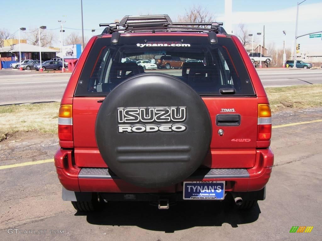 1999 Rodeo LS 4WD - Palazzo Red / Gray photo #3
