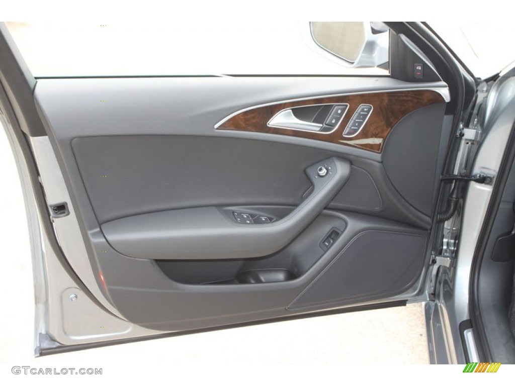 2013 Audi A6 3.0T quattro Sedan Titanium Gray Door Panel Photo #70421185