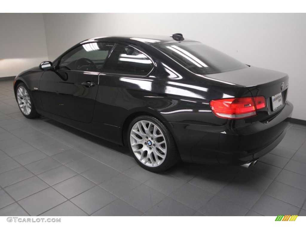 2009 3 Series 328i Coupe - Jet Black / Black photo #5