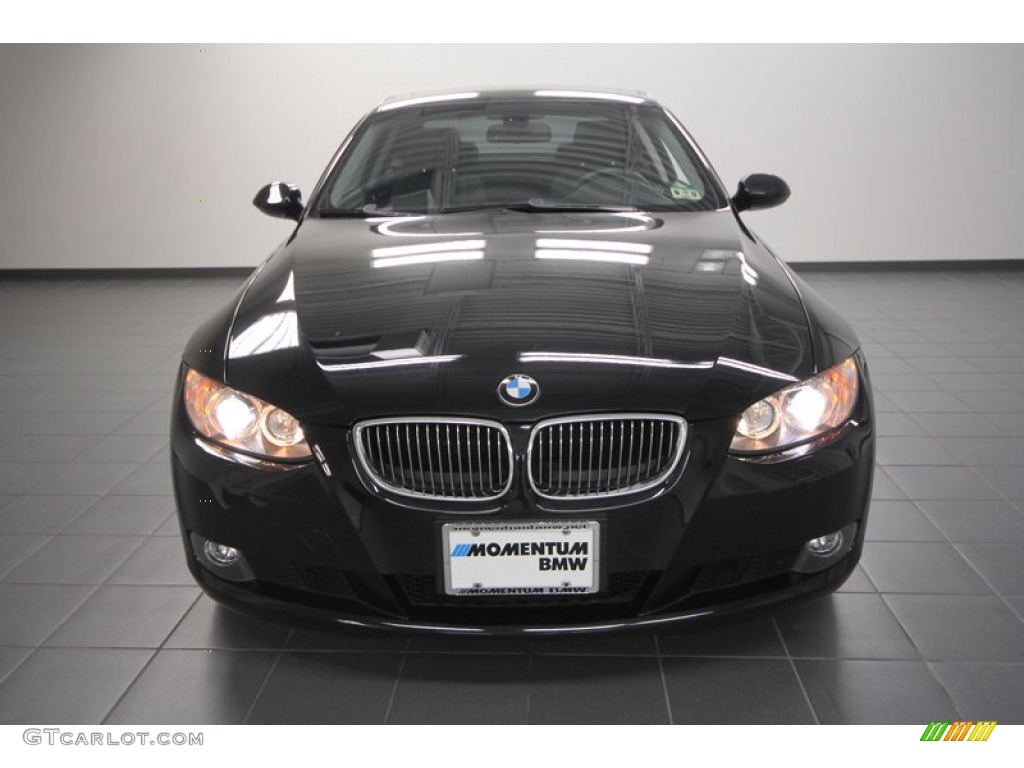 2009 3 Series 328i Coupe - Jet Black / Black photo #6