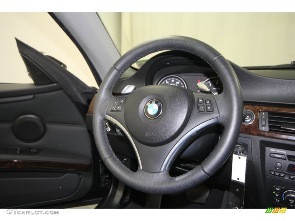 2009 3 Series 328i Coupe - Jet Black / Black photo #26