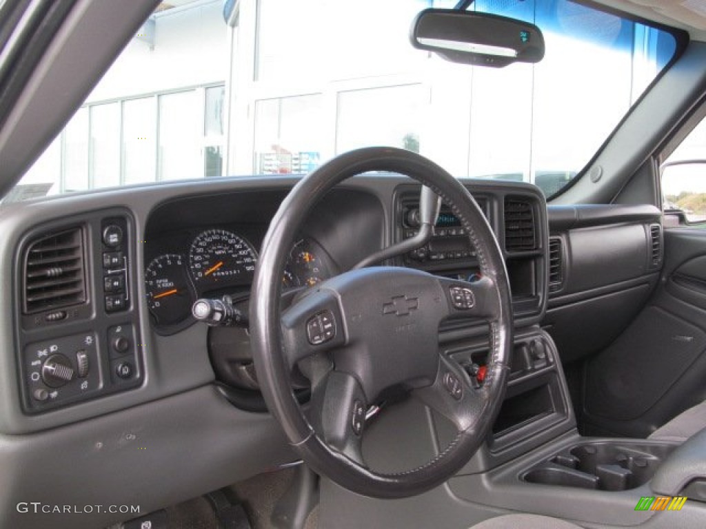 2007 Chevrolet Silverado 1500 Classic LT Crew Cab 4x4 Dark Charcoal Steering Wheel Photo #70422730