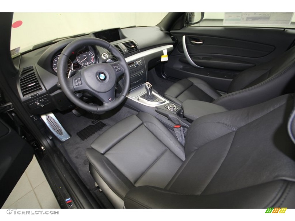Black Interior 2013 BMW 1 Series 135i Convertible Photo #70423069