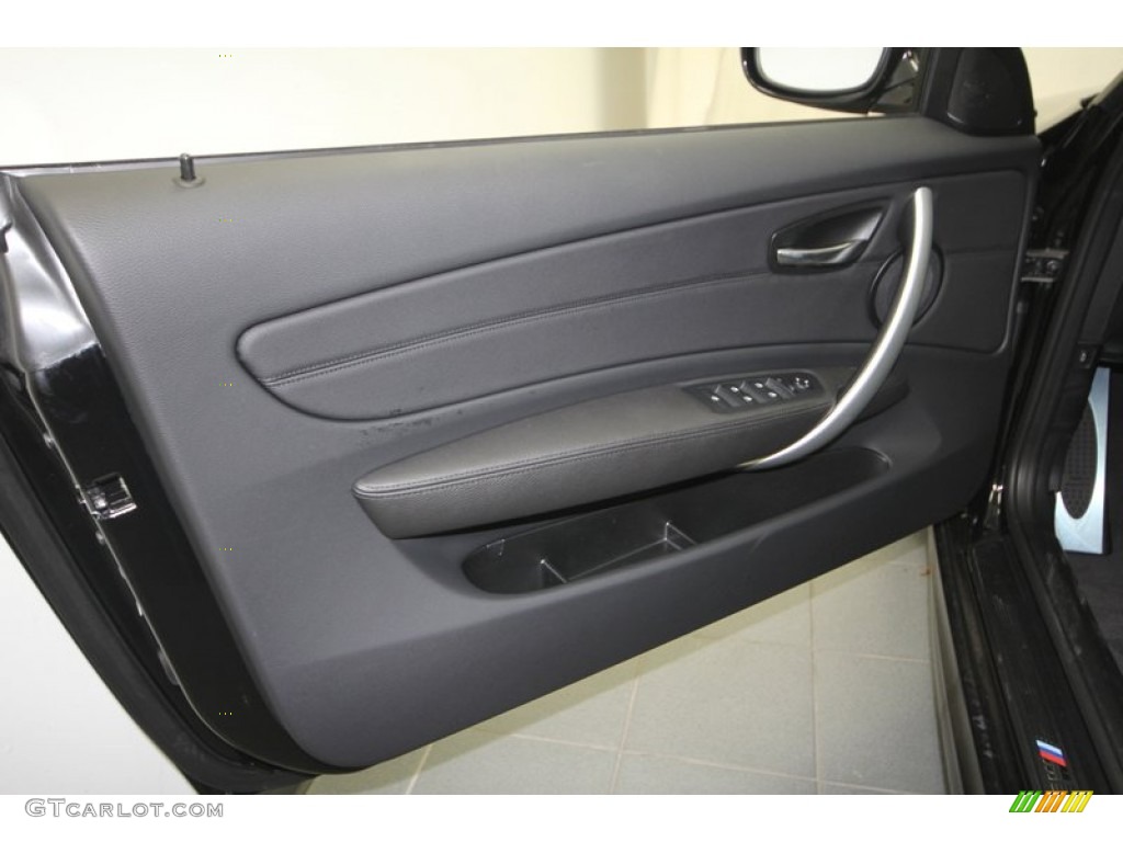 2013 BMW 1 Series 135i Convertible Black Door Panel Photo #70423087
