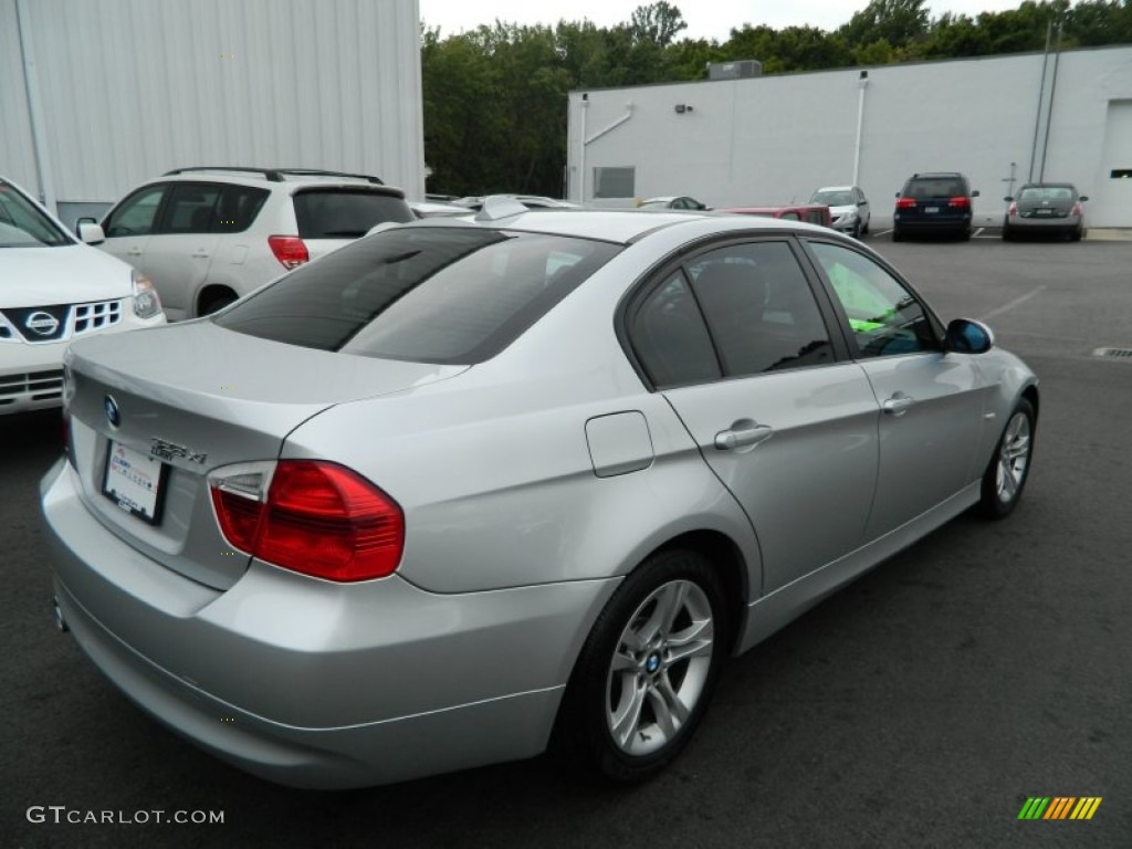 2008 3 Series 328xi Sedan - Titanium Silver Metallic / Black photo #6