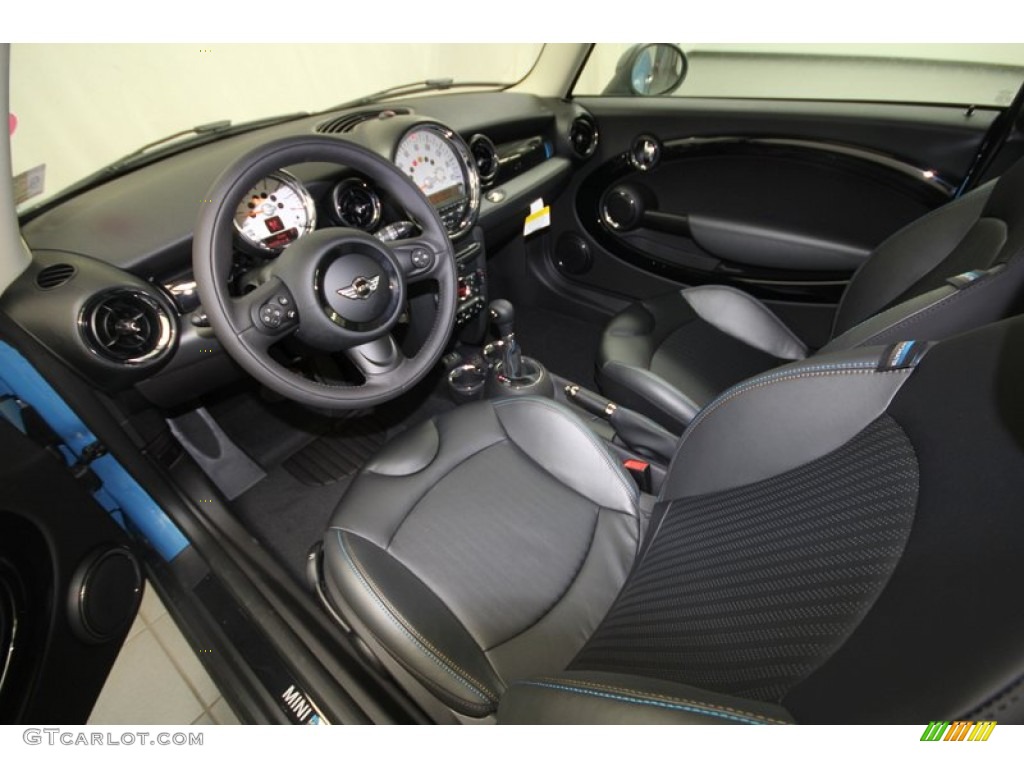 Bayswater Punch Rocklike Anthracite Leather Interior 2013 Mini Cooper Hardtop Bayswater Package Photo #70423708