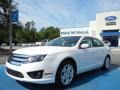 2011 White Suede Ford Fusion SE V6  photo #1