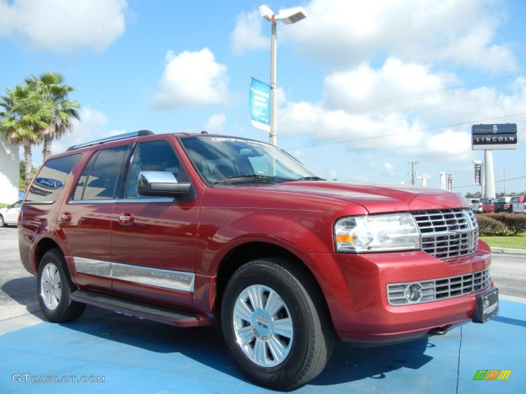 2007 Navigator Luxury - Vivid Red Metallic / Charcoal photo #7