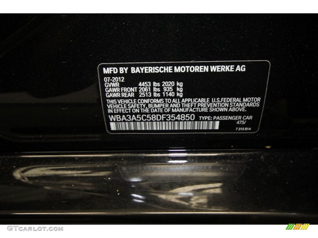 2013 3 Series 328i Sedan - Black Sapphire Metallic / Black photo #10