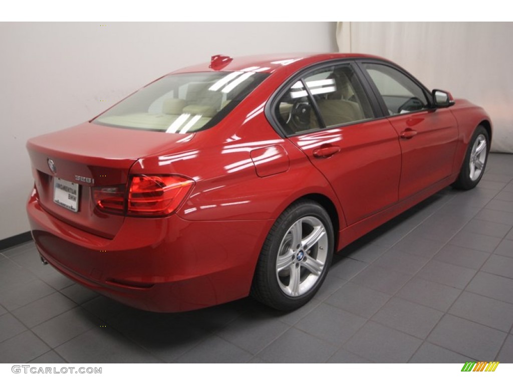 2013 3 Series 328i Sedan - Melbourne Red Metallic / Venetian Beige photo #8