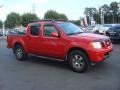 2010 Red Alert Nissan Frontier Pro-4X Crew Cab 4x4  photo #2