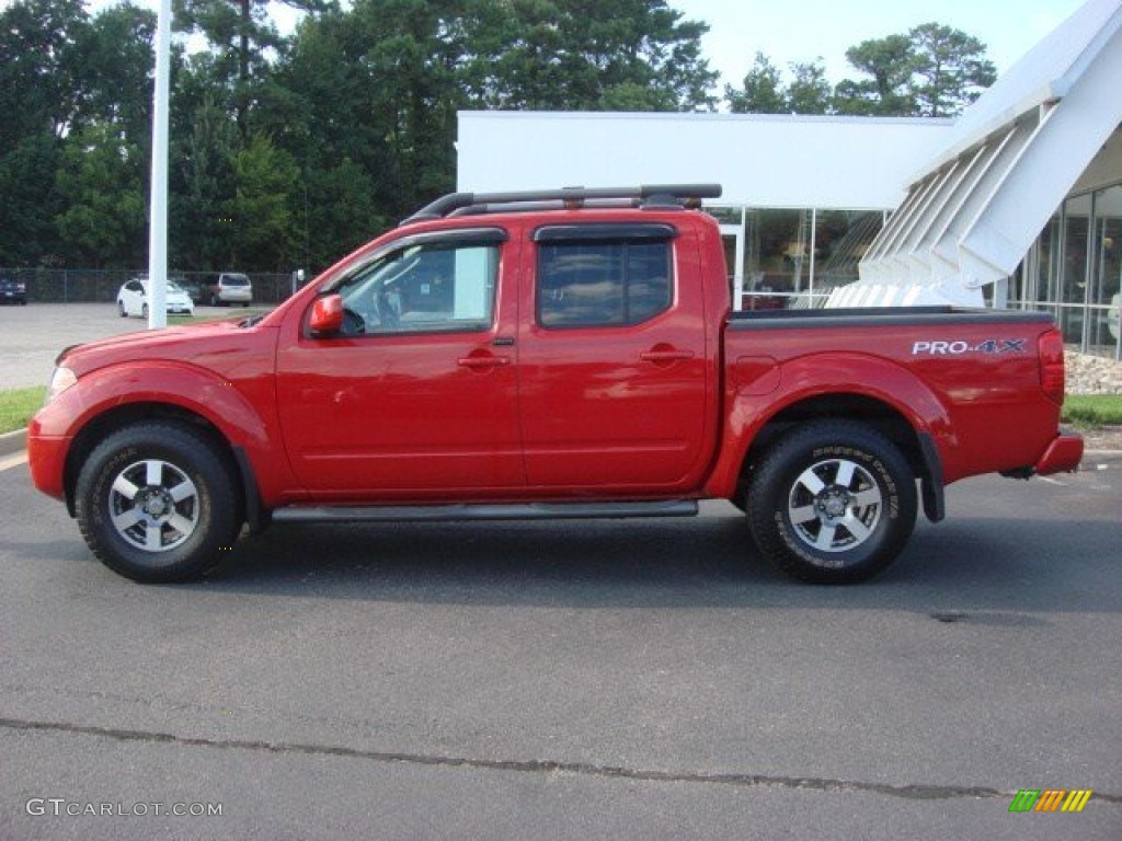 2010 Frontier Pro-4X Crew Cab 4x4 - Red Alert / Pro-4X Charcoal photo #5