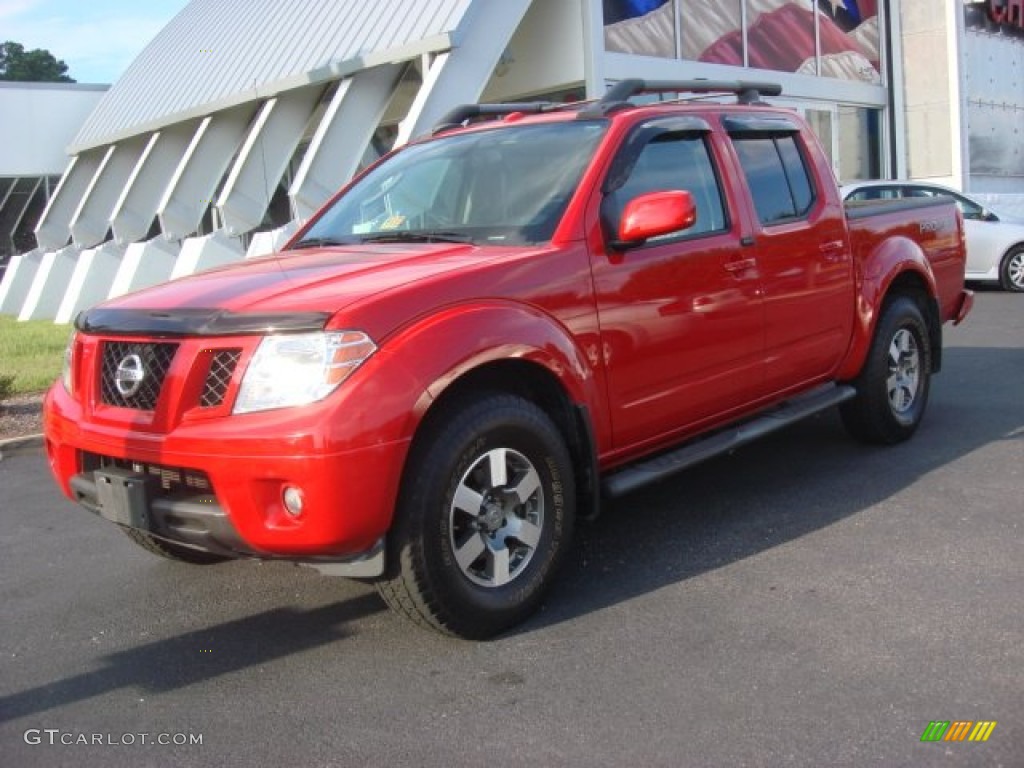 2010 Frontier Pro-4X Crew Cab 4x4 - Red Alert / Pro-4X Charcoal photo #6