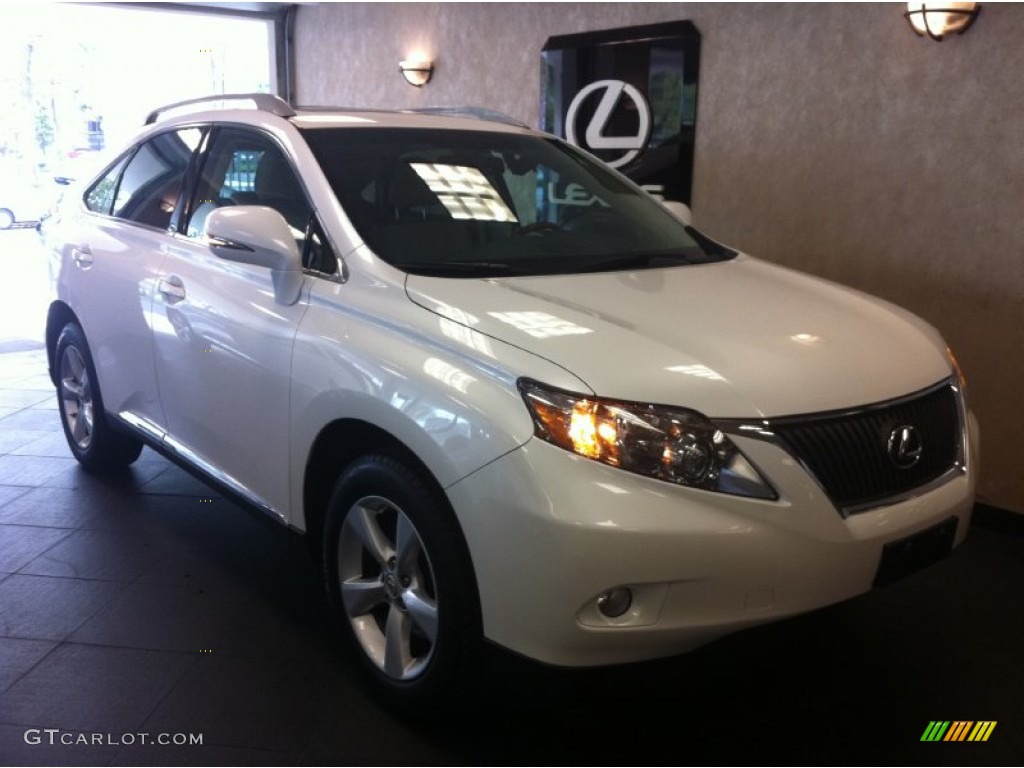 2010 RX 350 AWD - Starfire White Pearl / Parchment/Brown Walnut photo #1
