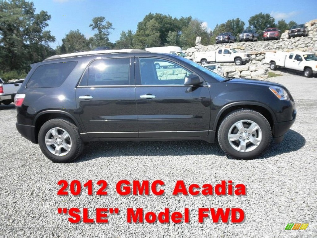 2012 Acadia SLE - Carbon Black Metallic / Ebony photo #1