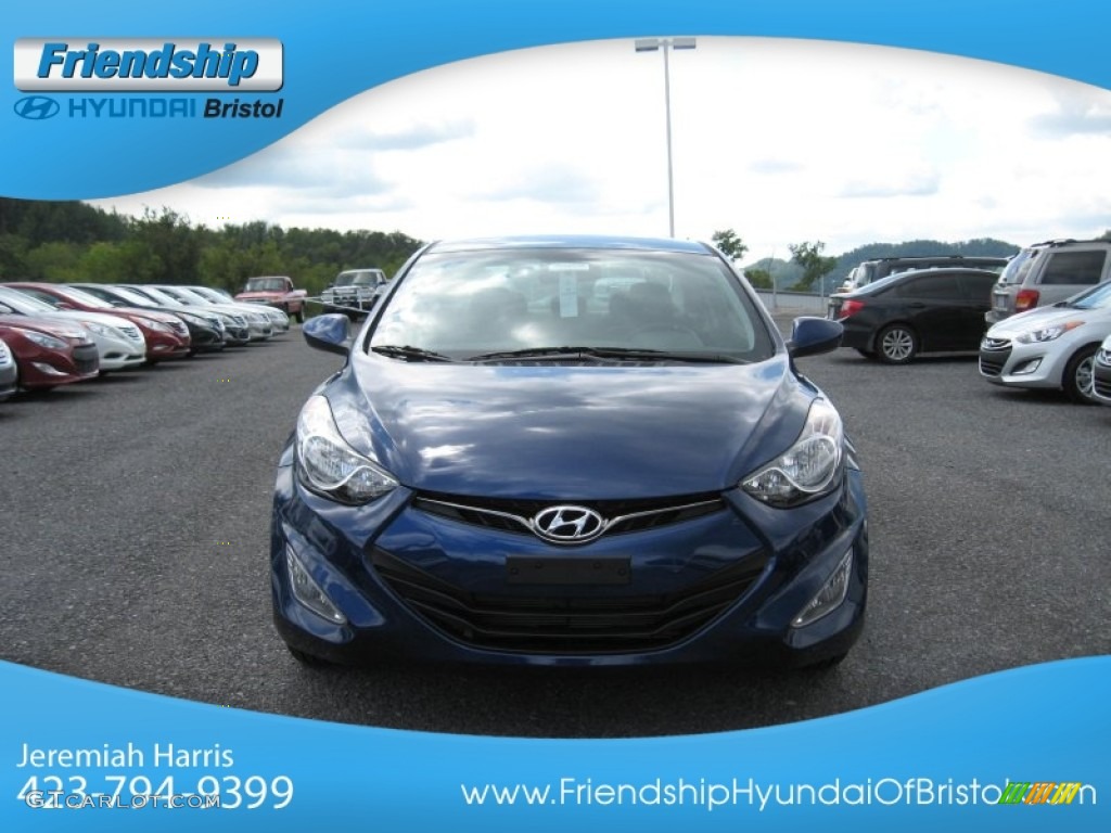 2013 Elantra Coupe GS - Atlantic Blue / Gray photo #4