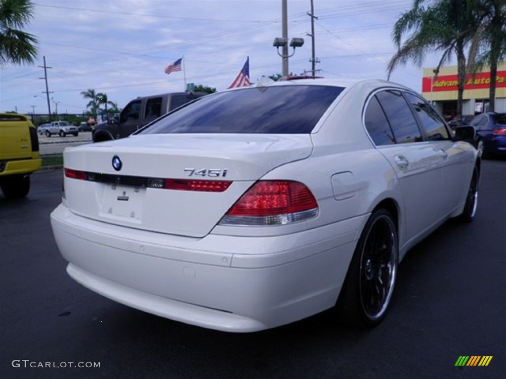 2005 7 Series 745i Sedan - Alpine White / Black/Black photo #20