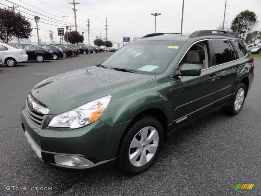 2012 Outback 2.5i Limited - Cypress Green Pearl / Warm Ivory photo #2