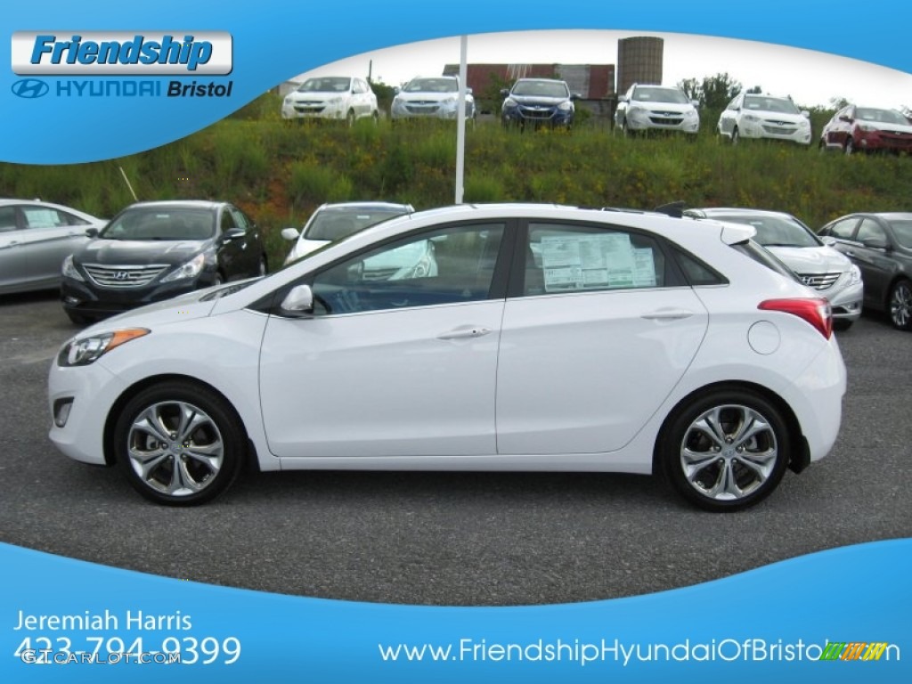 2013 Elantra GT - Monaco White / Beige photo #2