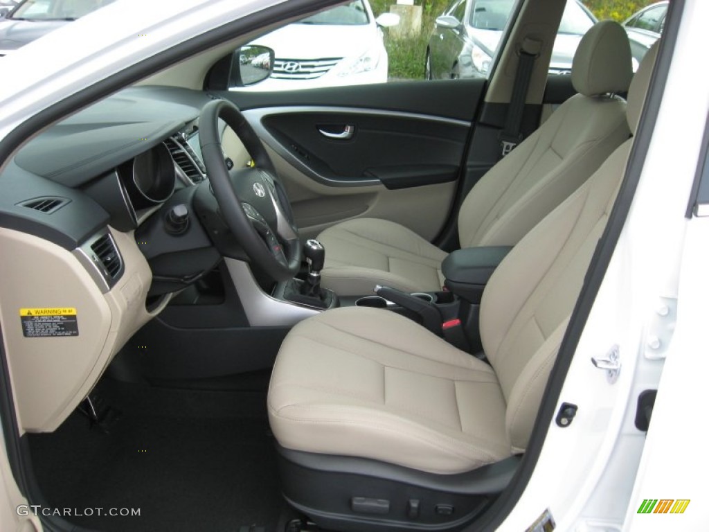 2013 Elantra GT - Monaco White / Beige photo #14