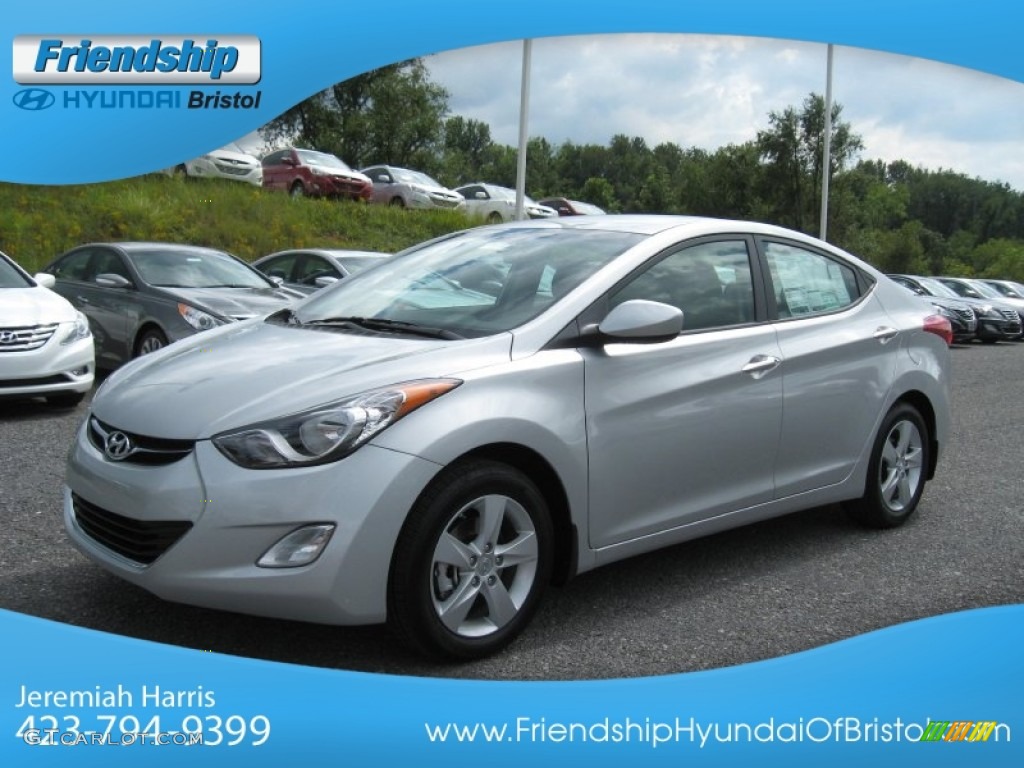 2013 Elantra GLS - Shimmering Air Silver / Gray photo #3