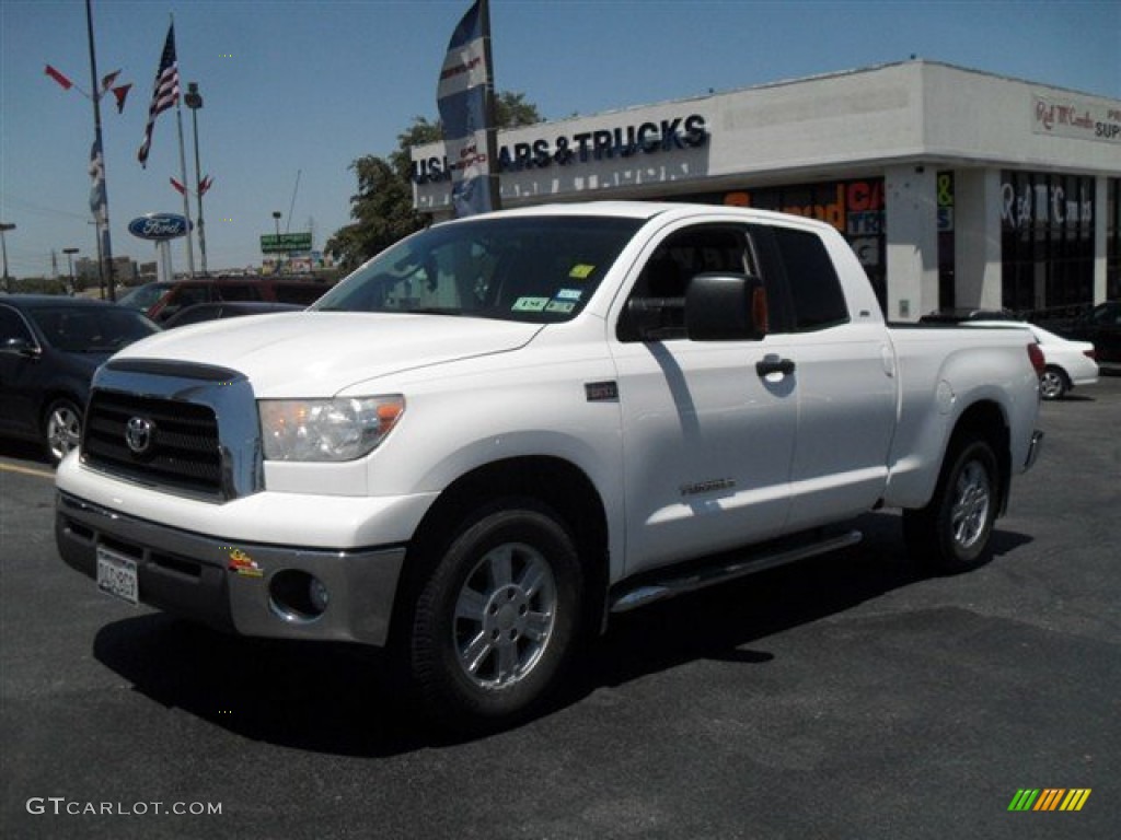 2008 Tundra SR5 Double Cab - Super White / Graphite Gray photo #7