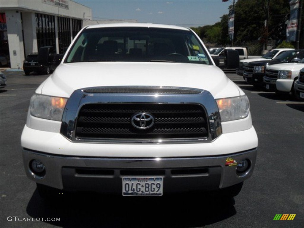 2008 Tundra SR5 Double Cab - Super White / Graphite Gray photo #8