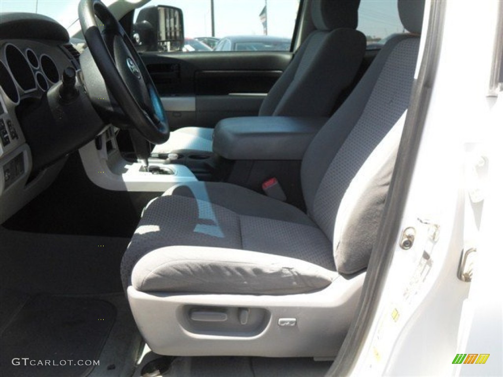 2008 Tundra SR5 Double Cab - Super White / Graphite Gray photo #13