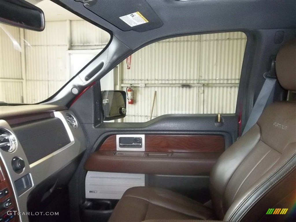 2010 F150 Platinum SuperCrew - Red Candy Metallic / Sienna Brown Leather/Black photo #15