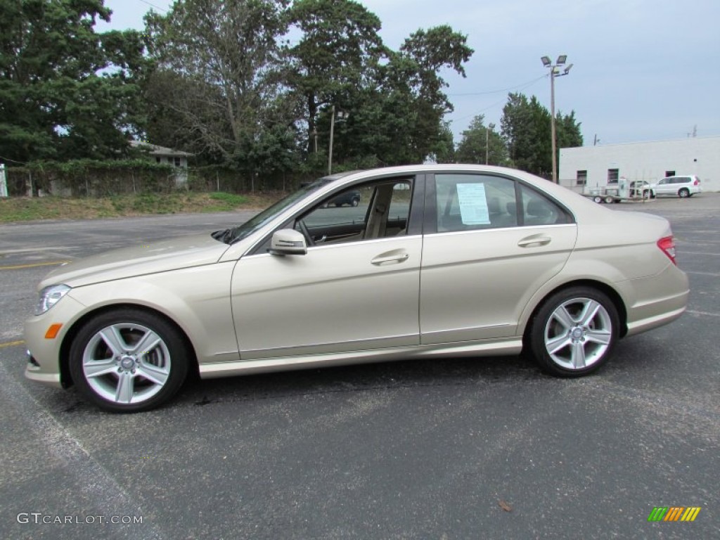 Pearl Beige Metallic 2010 Mercedes-Benz C 300 Sport Exterior Photo #70440496