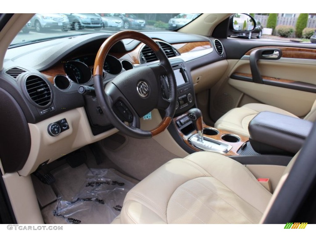 2010 Enclave CXL AWD - Carbon Black Metallic / Cashmere/Cocoa photo #11