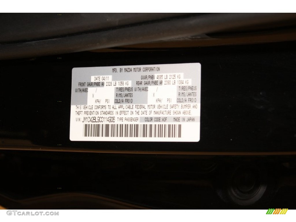 2012 MAZDA5 Sport - Brilliant Black / Black photo #19