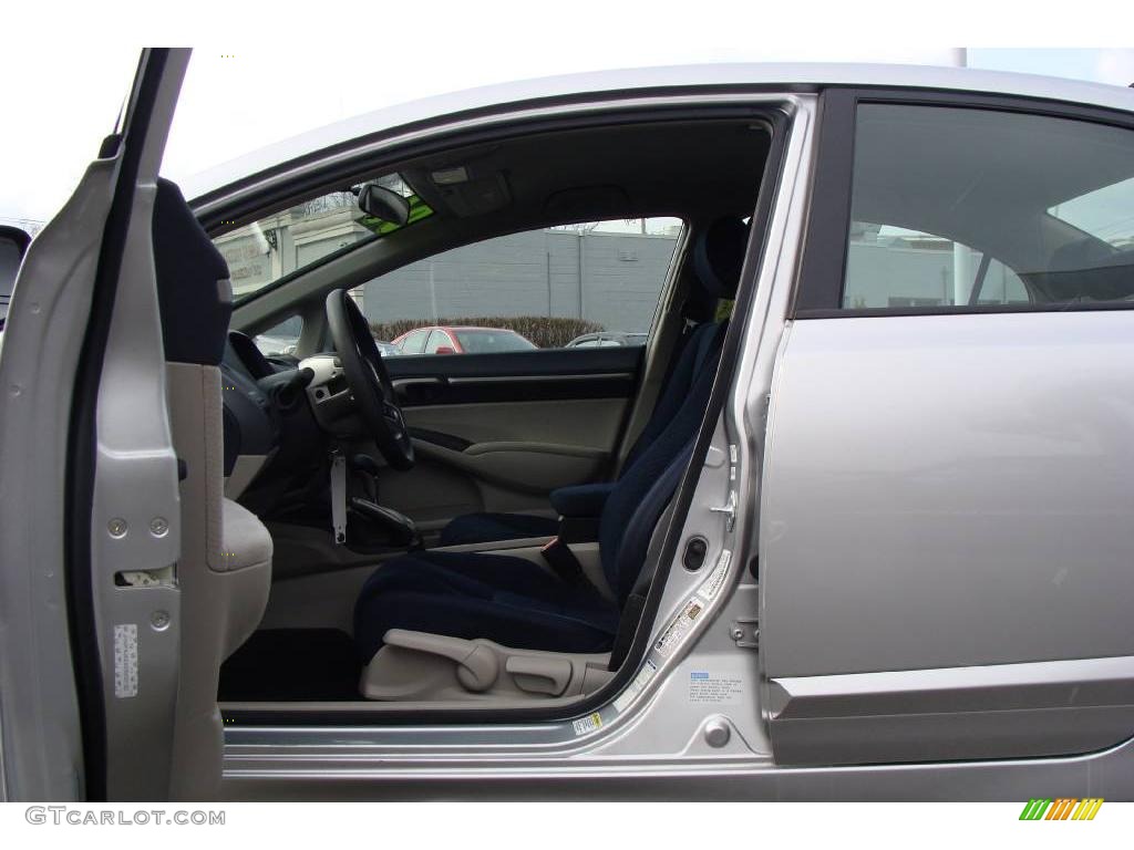 2006 Civic Hybrid Sedan - Alabaster Silver Metallic / Blue photo #10