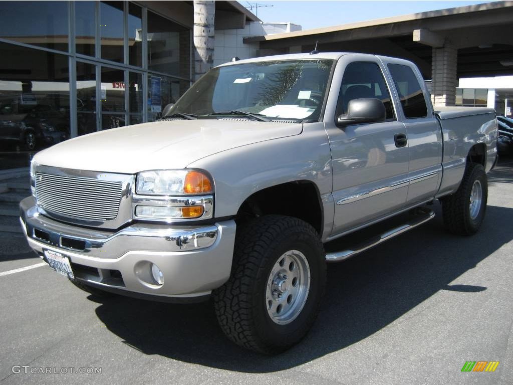 2005 Sierra 1500 SLE Extended Cab - Silver Birch Metallic / Pewter photo #3