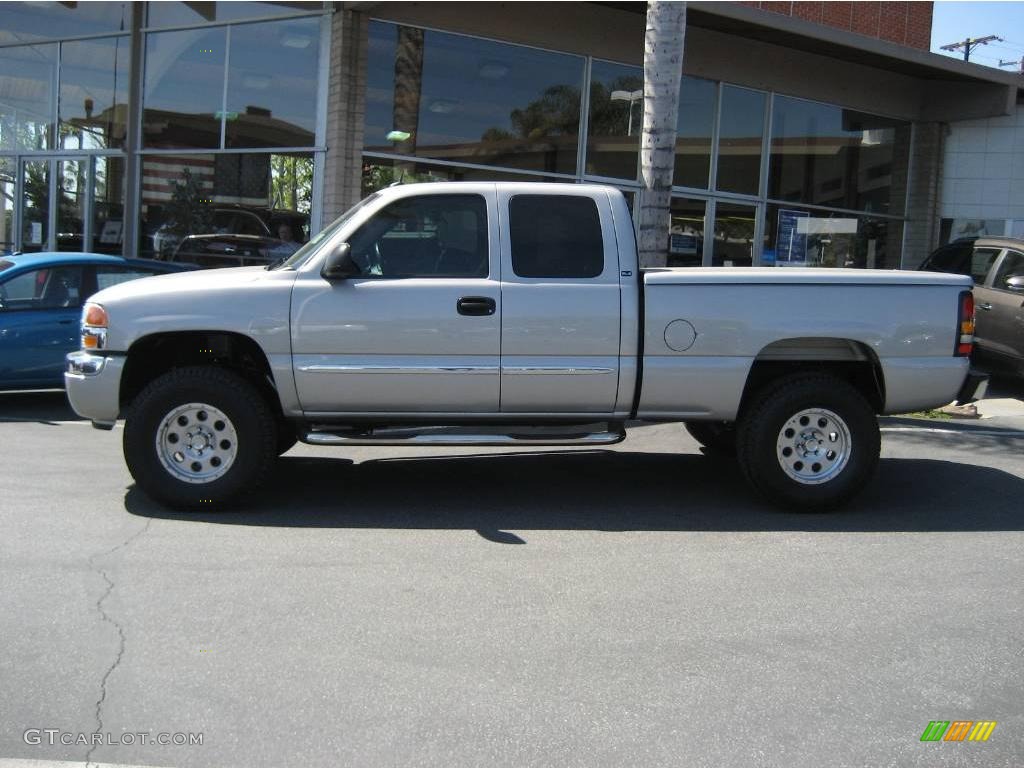 2005 Sierra 1500 SLE Extended Cab - Silver Birch Metallic / Pewter photo #4