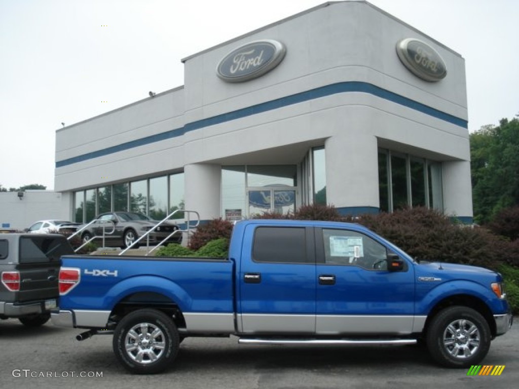 2012 F150 XLT SuperCab 4x4 - Blue Flame Metallic / Steel Gray photo #1