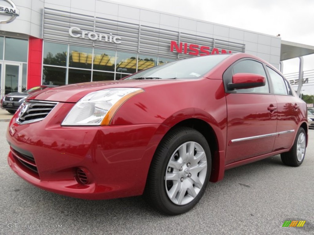 2012 Sentra 2.0 S - Red Brick / Charcoal photo #1