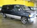 True Blue Metallic 2002 Ford E Series Van E150 XLT Passenger