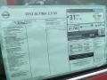 2013 Nissan Altima 2.5 SV Window Sticker