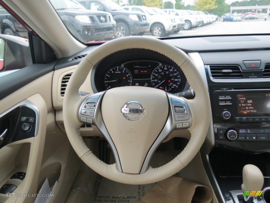 2013 Nissan Altima 2.5 SV Beige Steering Wheel Photo #70445752