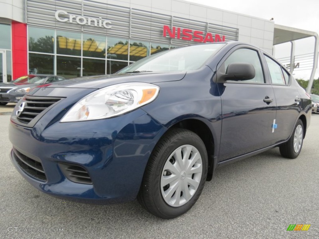 2012 Versa 1.6 S Sedan - Blue Onyx Metallic / Charcoal photo #1