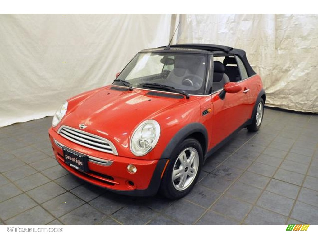 2005 Cooper Convertible - Chili Red / Space Grey/Panther Black photo #1