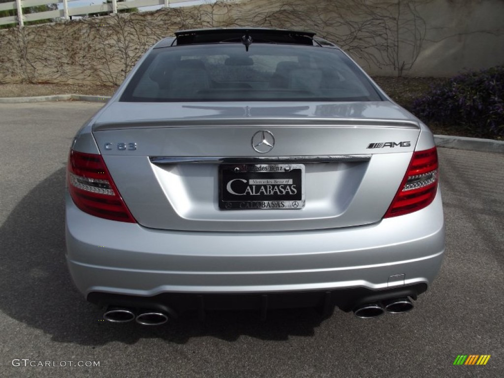 2012 C 63 AMG Coupe - Iridium Silver Metallic / AMG Black photo #3