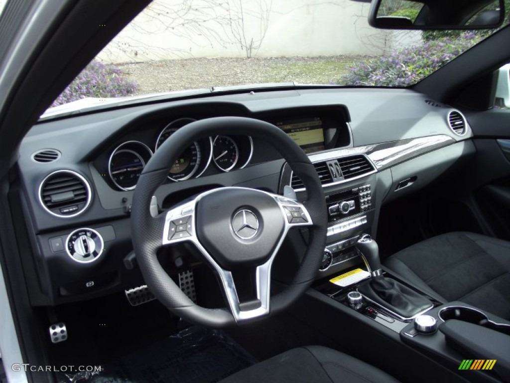2012 Mercedes-Benz C 63 AMG Coupe AMG Black Dashboard Photo #70447108
